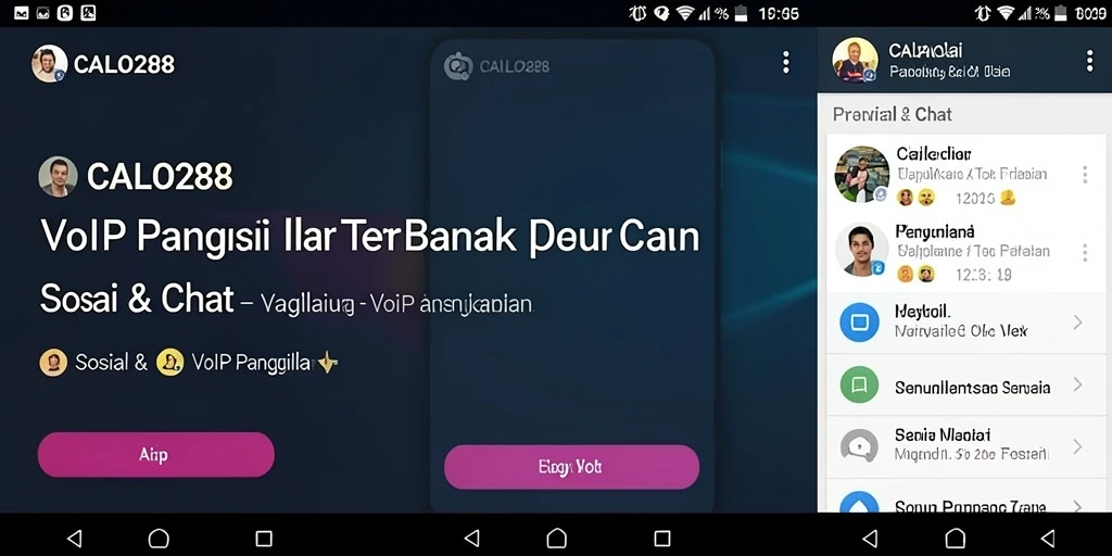 Tampilan antarmuka aplikasi CALO288 untuk panggilan VoIP yang intuitif.