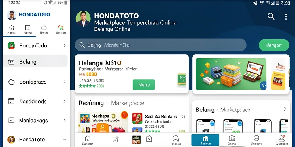 Tampilan antarmuka HONDATOTO yang menarik dan user-friendly.