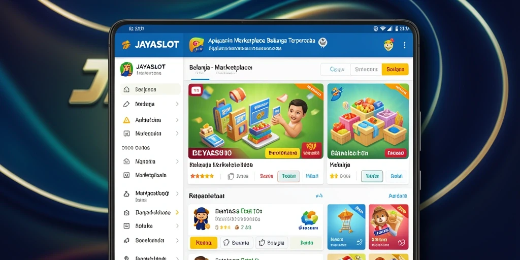 Tampilan antarmuka aplikasi JAYASLOT yang modern dan menarik.