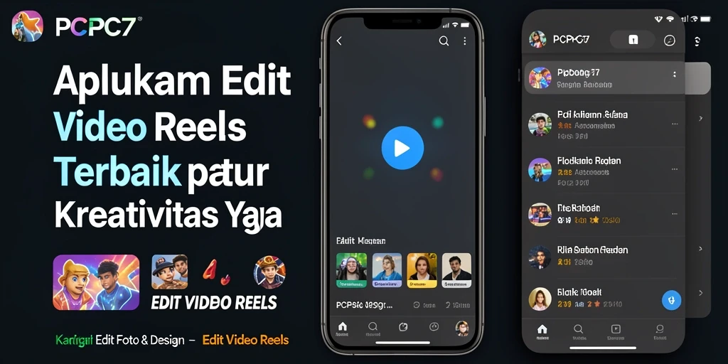Tampilan antarmuka PCPC7 untuk Edit Video Reels yang intuitif dan menarik.