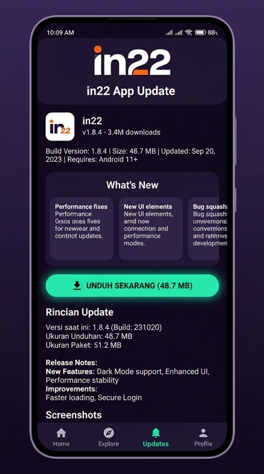 Unduh dan Instal APK in22 untuk Android Indonesia
